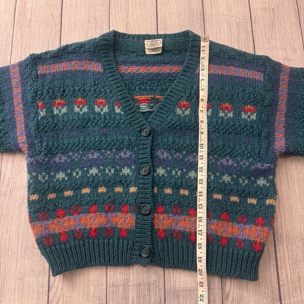Laura Ashley Scotland Fair Isle Wool Cardigan Cottagecore Vintage Medium/Large - Picture 4 of 8